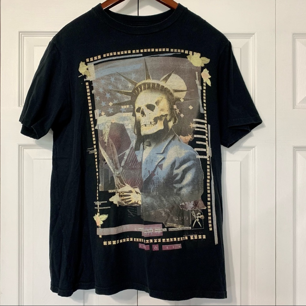 Black Marc Ecko Graphic Skull Tee